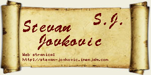 Stevan Jovković vizit kartica